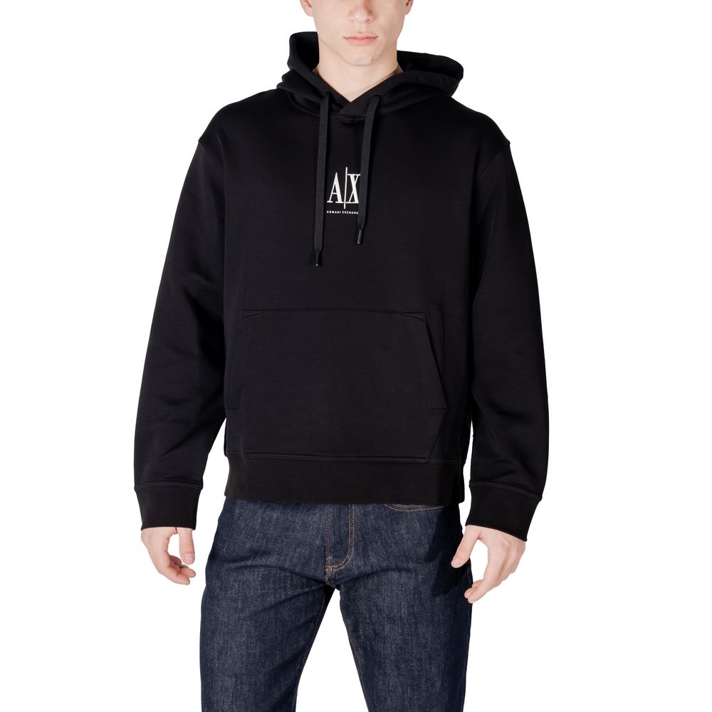 Armani Exchange Black Cotton Men's Hoodie