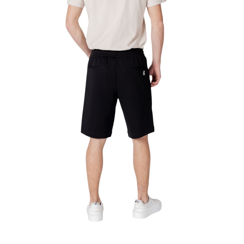 Armani Exchange Black Cotton Bermuda Men's Shorts