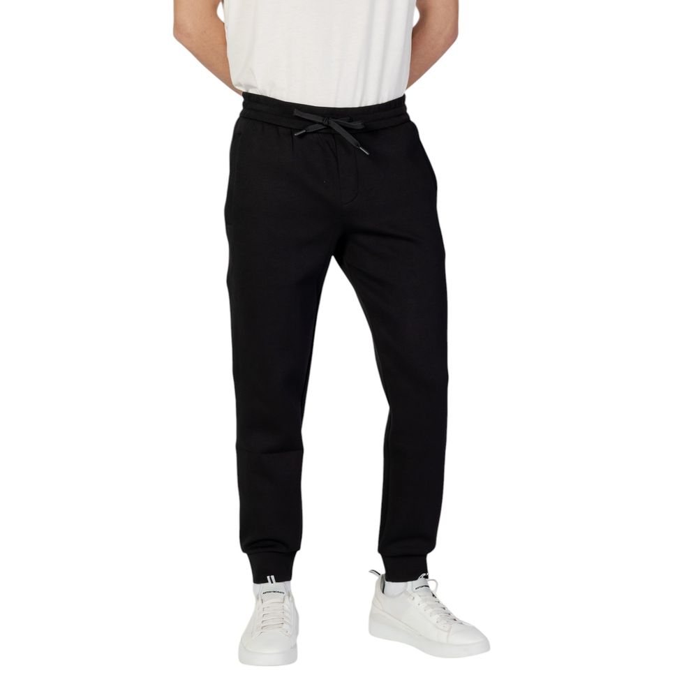 Armani Exchange Black Cotton Joggers (Workout Men's Pants)