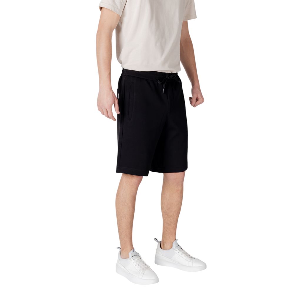Armani Exchange Black Cotton Bermuda Men's Shorts
