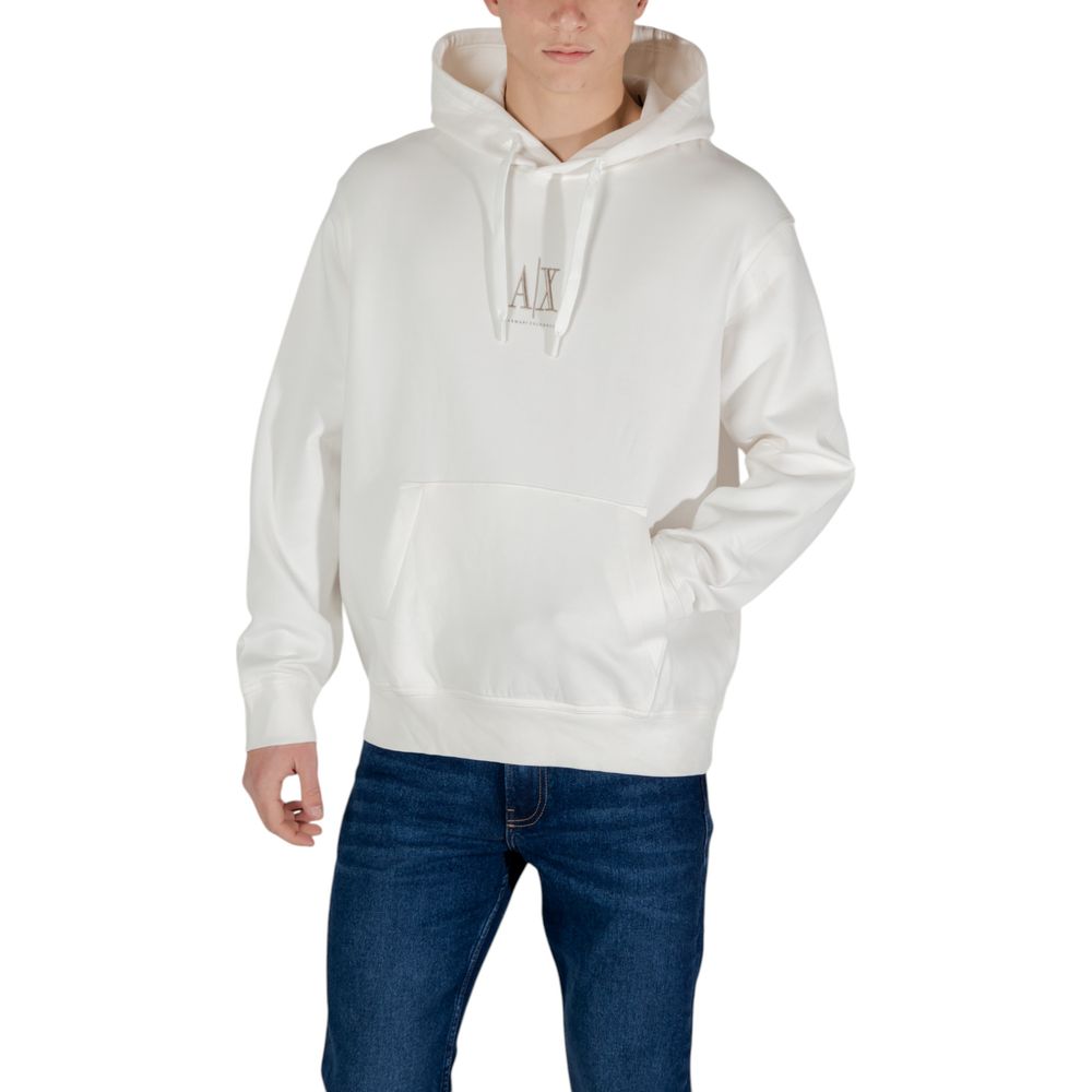 Armani Exchange Cream Cotton Men's Hoodie