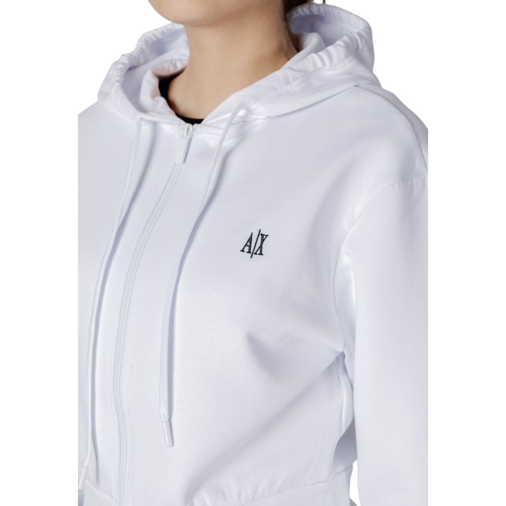 Armani Exchange White Cotton Women's Hoodie
