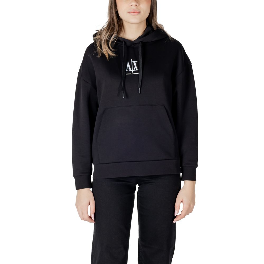 Armani Exchange Black Cotton Women's Hoodie