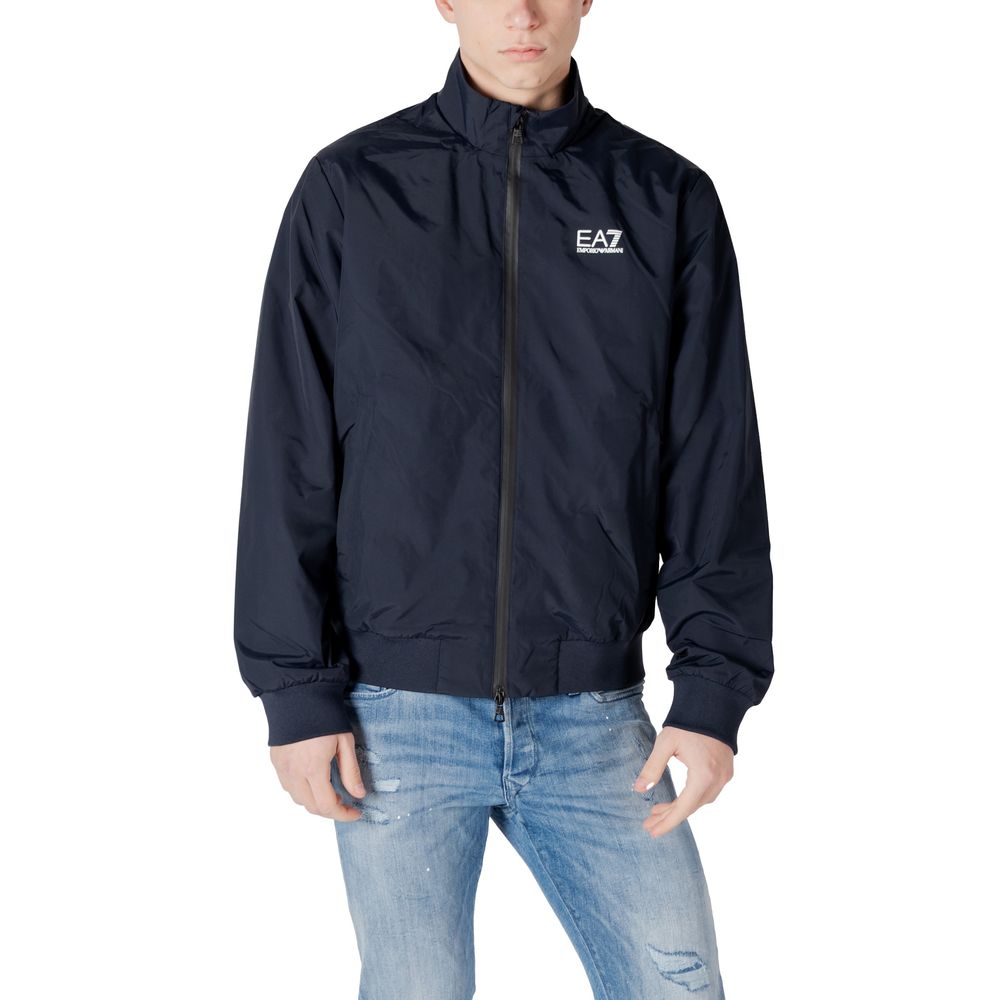 EA7 Emporio Armani Blue Polyamide Men's Bomber