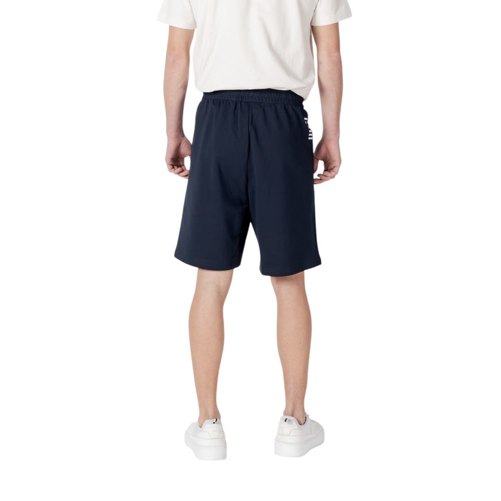 EA7 Emporio Armani Blue Cotton Bermuda Men's Shorts