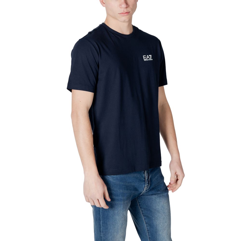 EA7 Emporio Armani Blue Cotton Men's T-Shirt