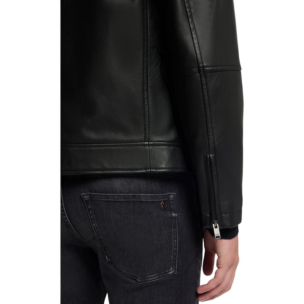 Hugo Boss Black Leather Leather Men's Jacket