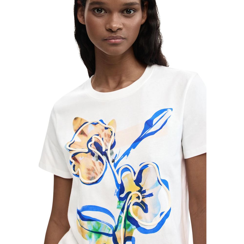 Desigual White Cotton Women's T-Shirt