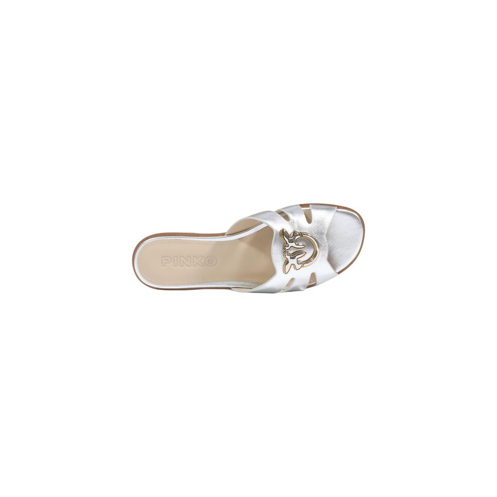 PINKO White Leather Women's Slippers
