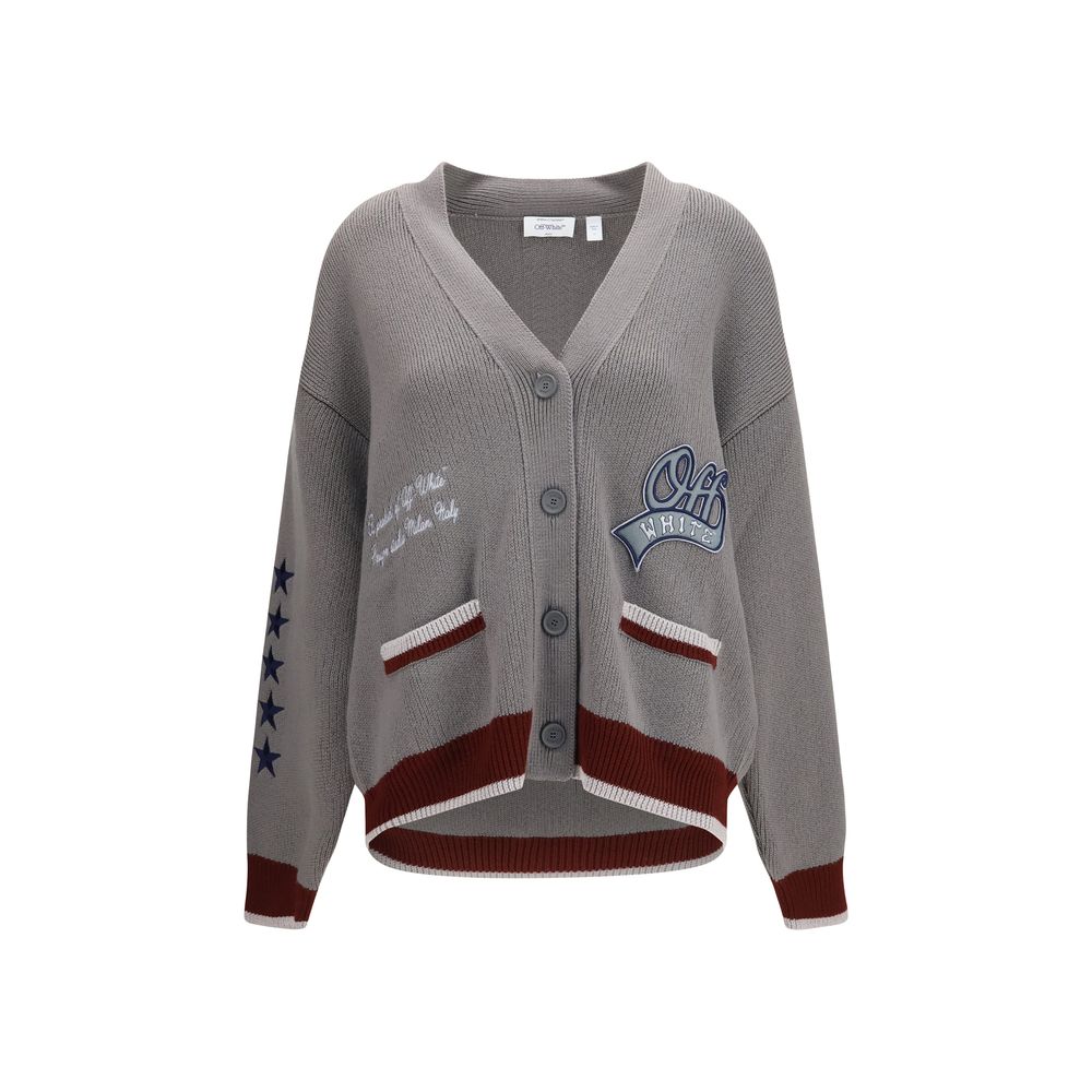 Off-White Gray Wool Oves Aries Women's Cardigan