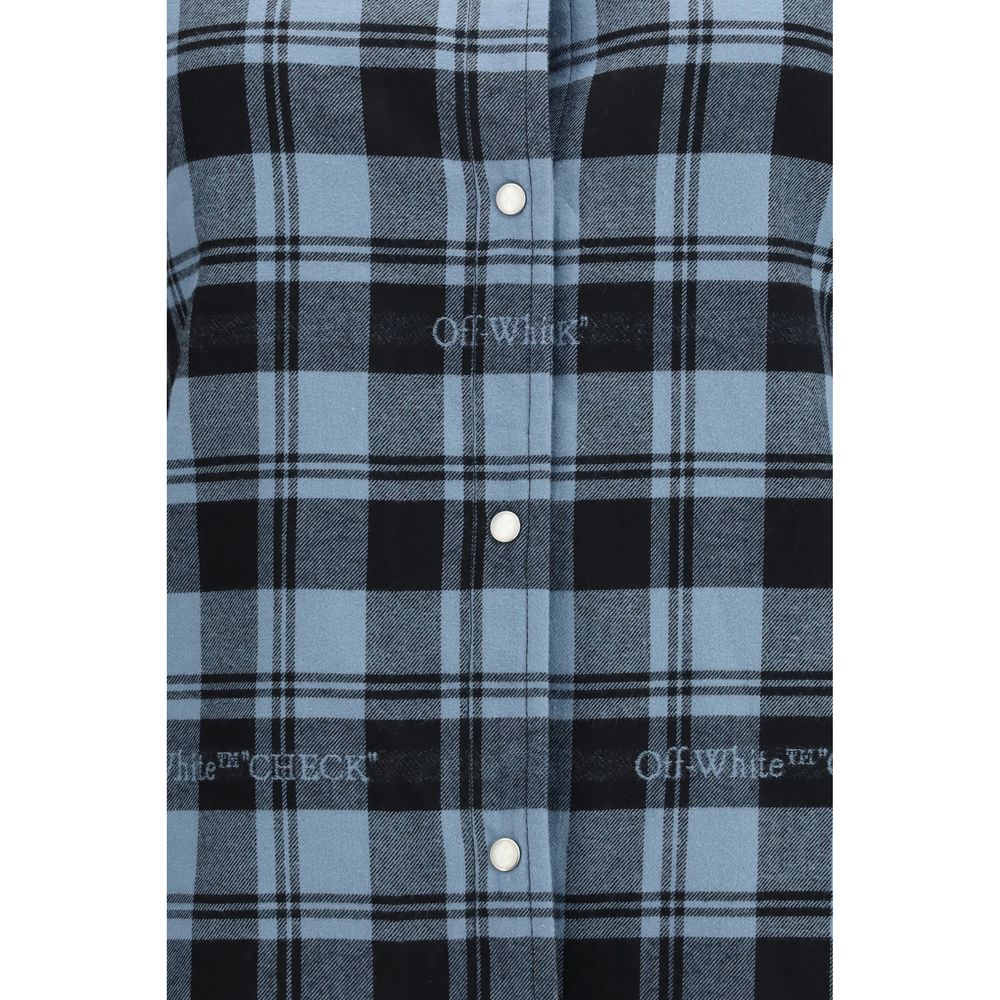 Off-White Blue Cotton Women's Shirt