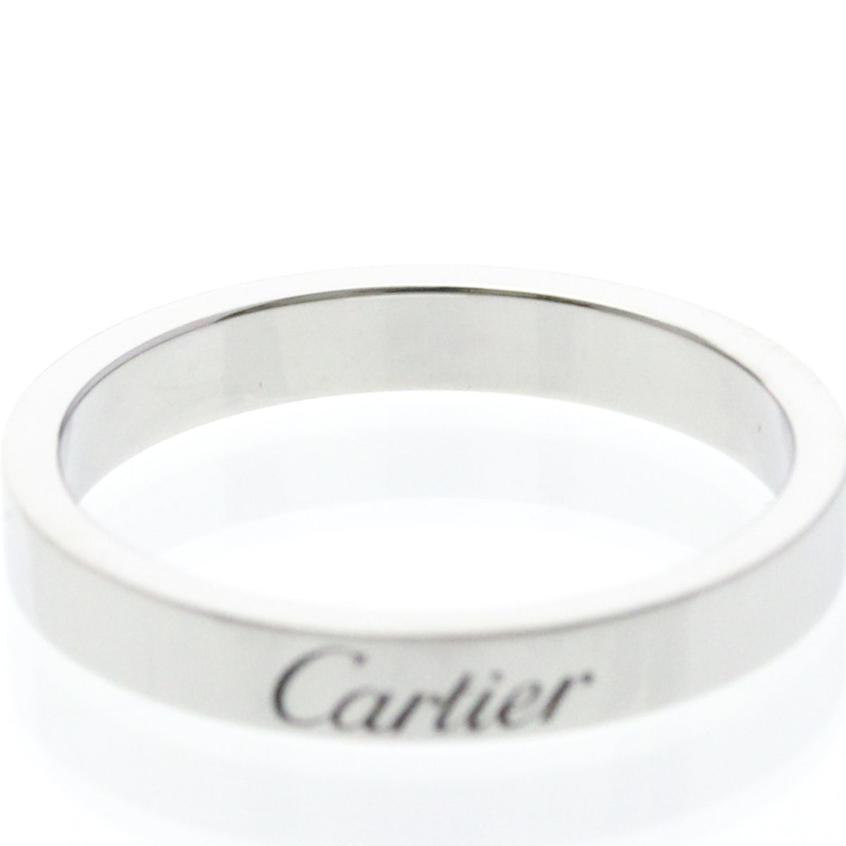 Cartier C De Cartier Wedding Band Platinum Silver Platinum Ring Jewelry (Pre-Owned)