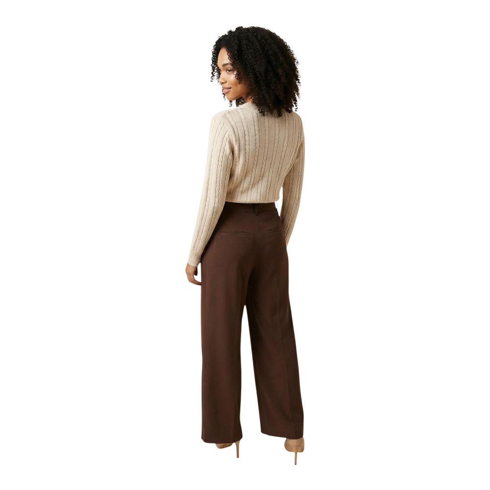 Only Brown Recycled Polyester Casual Women's Pants