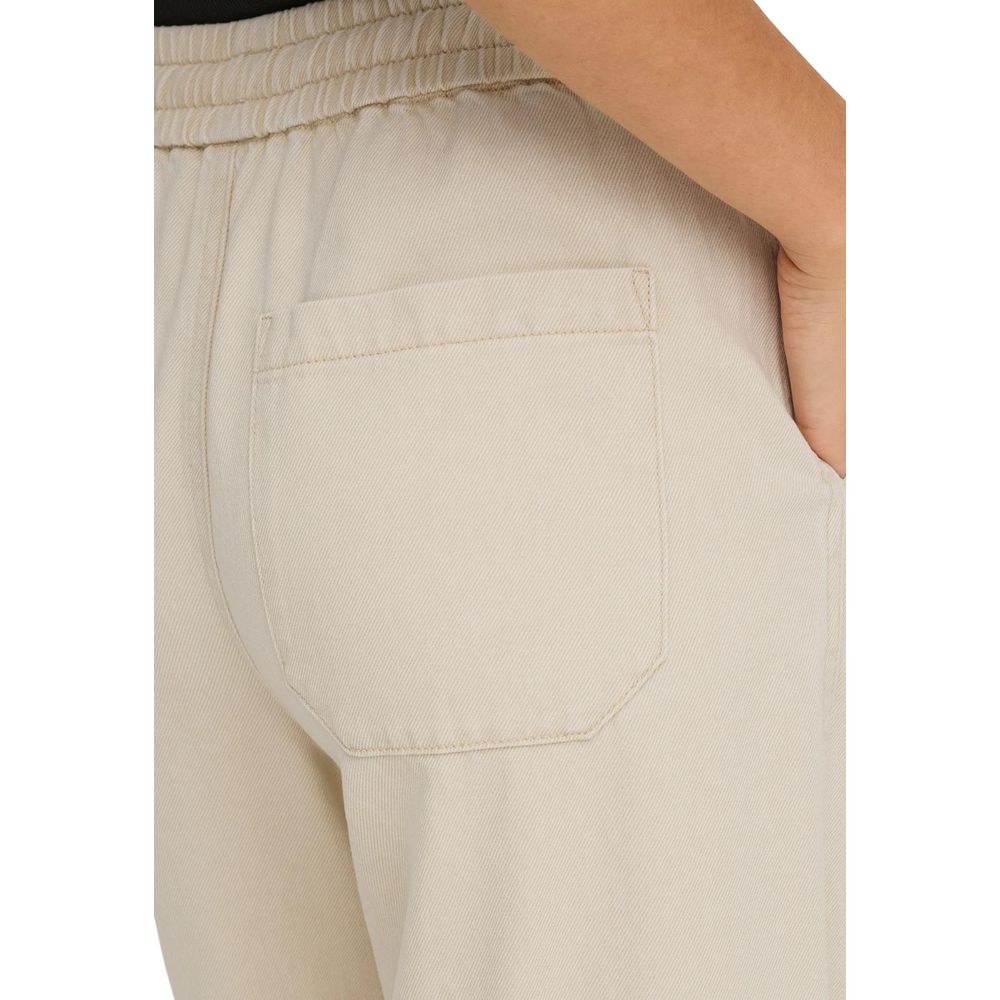 Only Cream Cotton Flared Women's Pants