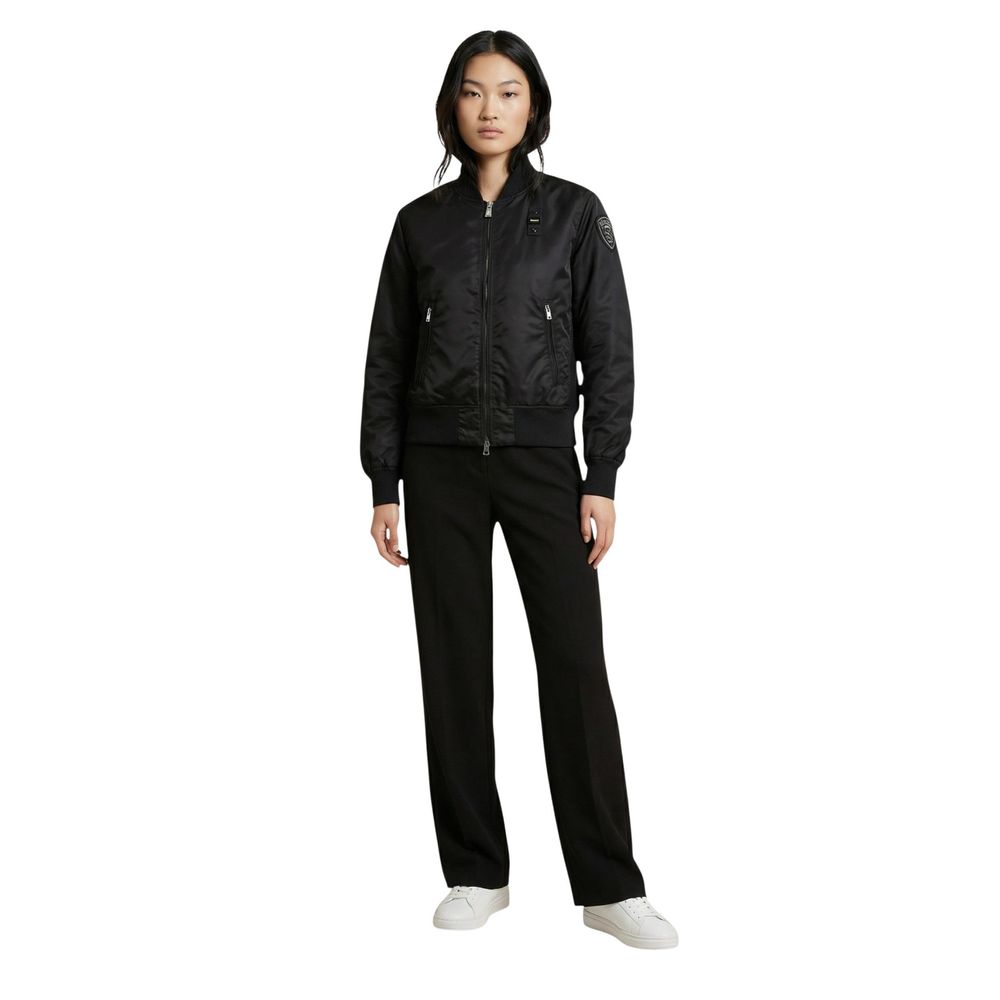 Blauer Black Polyamide Women's Bomber