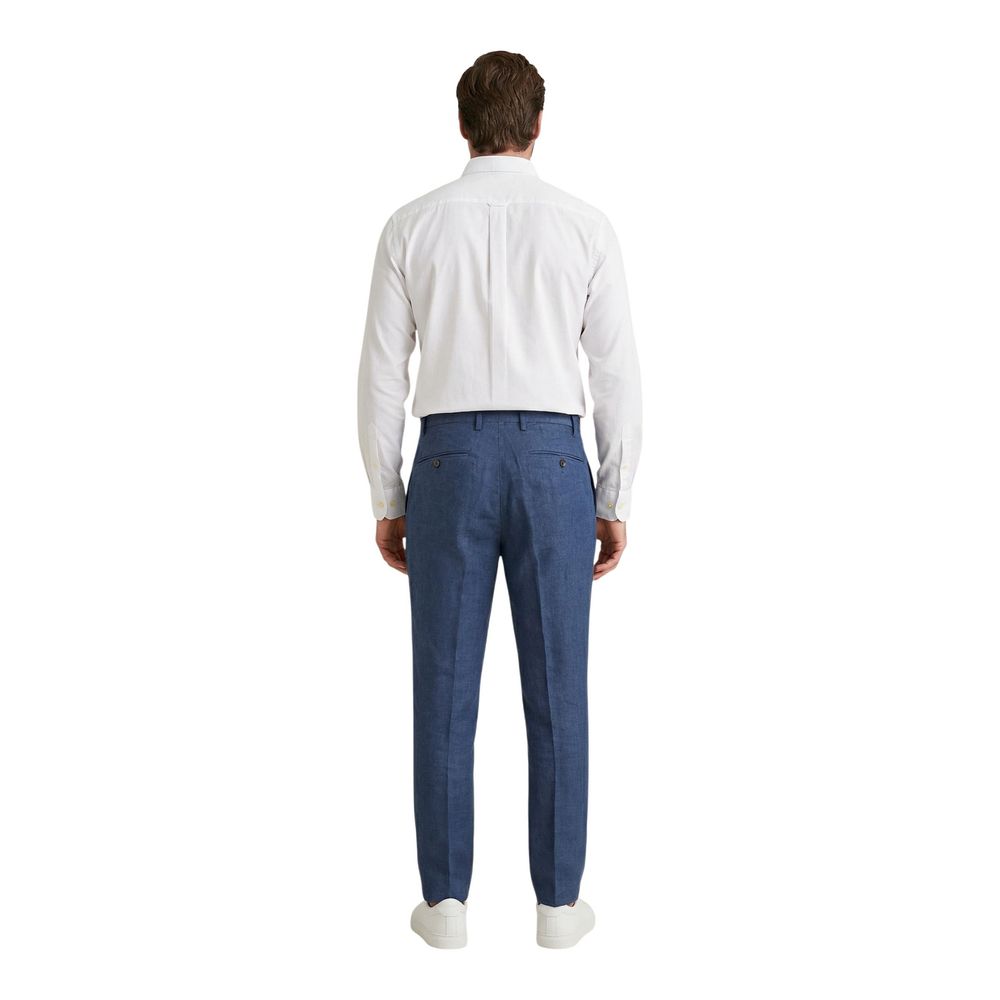 Borghese Blue Linen Casual Men's Pants
