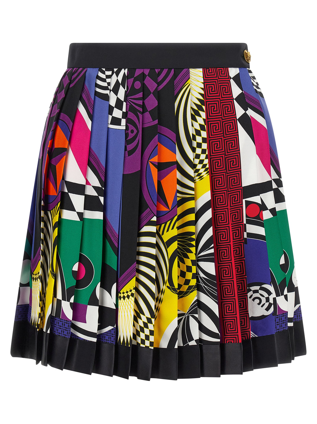 Versace Multicolor Silk Long Women's Skirt