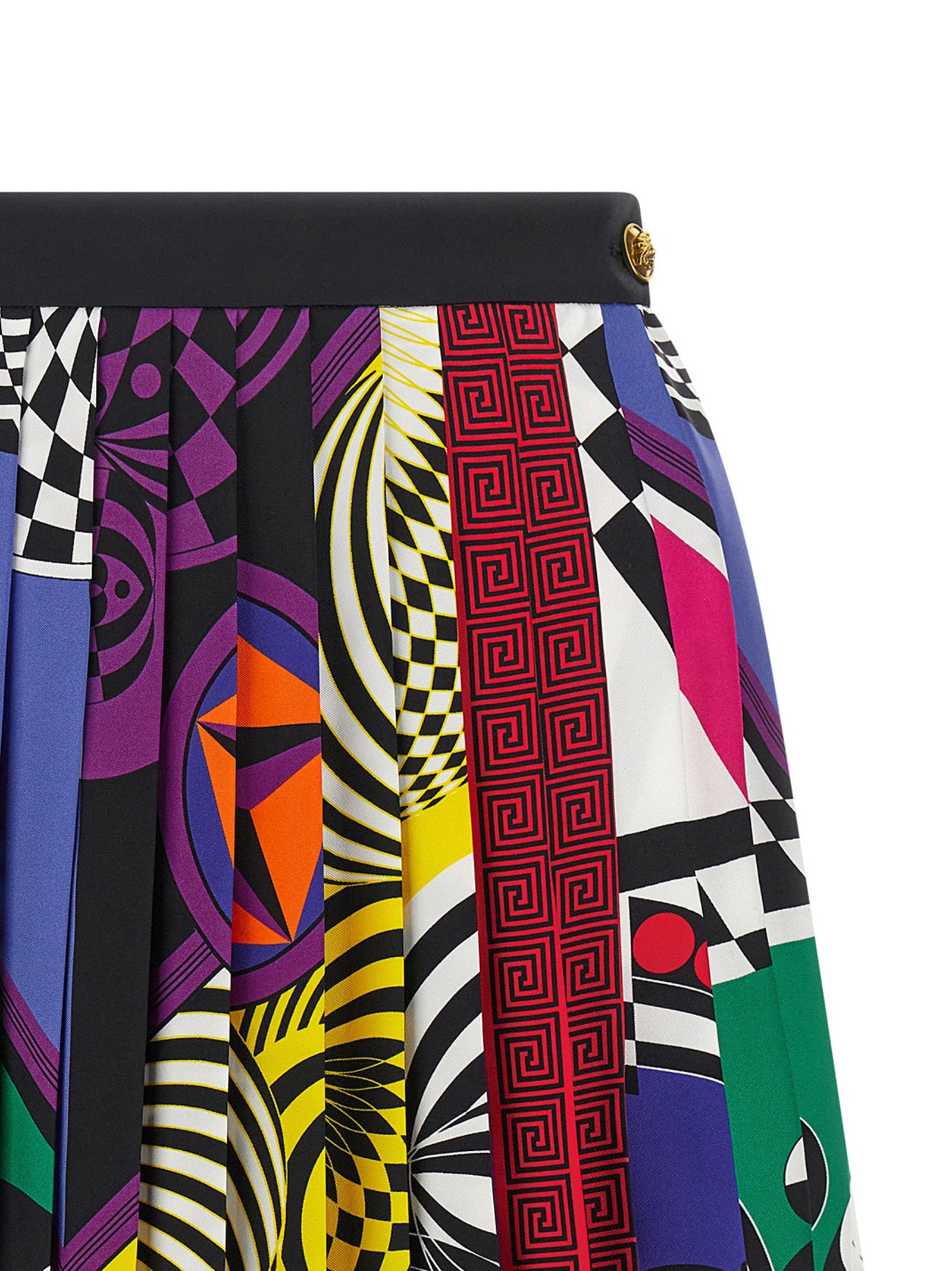 Versace Multicolor Silk Long Women's Skirt