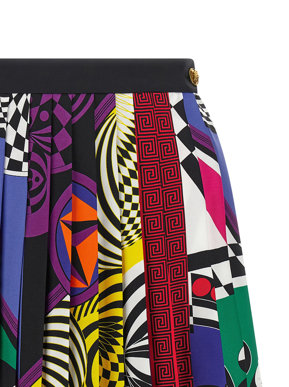 Versace Multicolor Silk Long Women's Skirt
