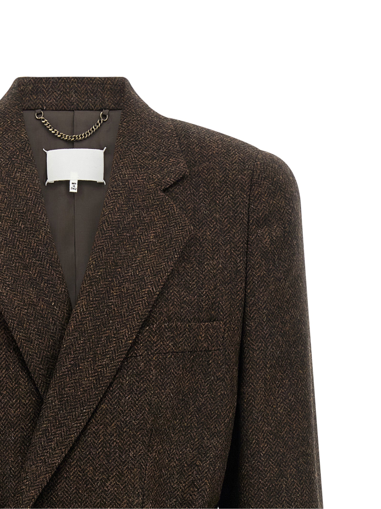 Maison Margiela Brown Wool Men's Coat