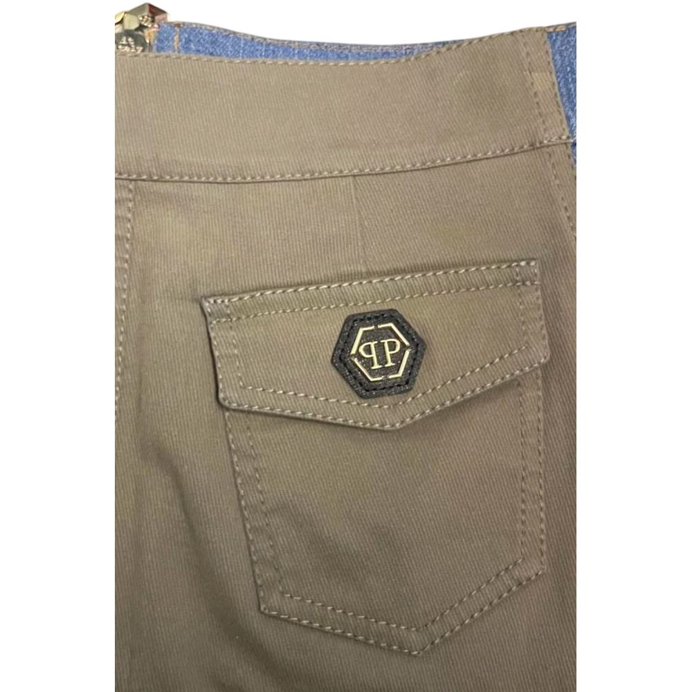 Philipp Plein Blue Cotton Women Women's Skirt