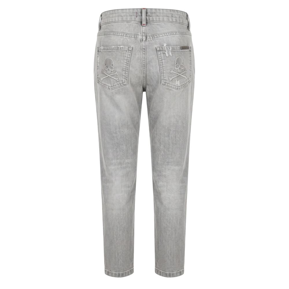 Philipp Plein Grey Fabric Women Women's Jeans