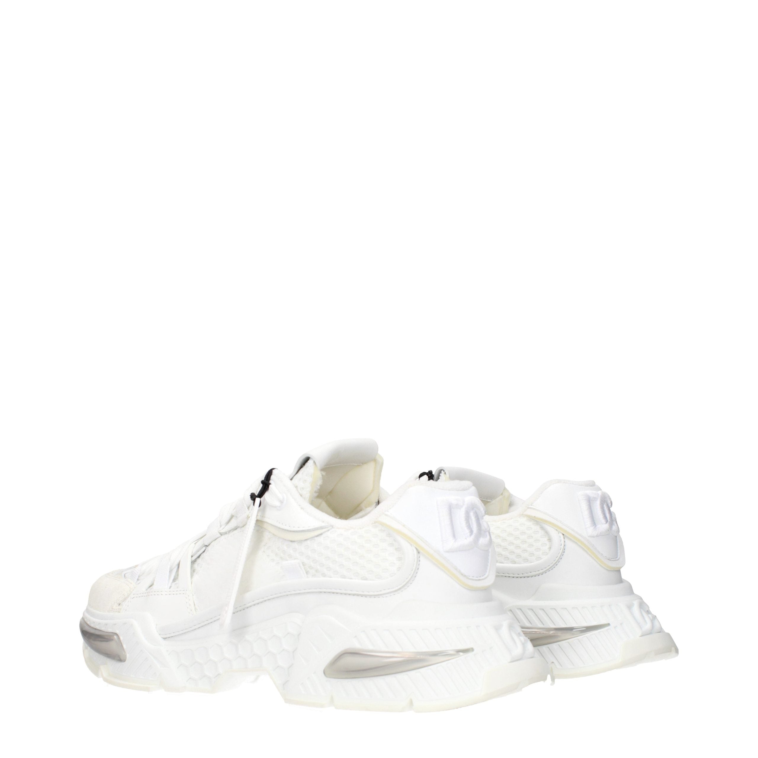 Dolce & Gabbana White Fabric Athletic Women's Sneakers