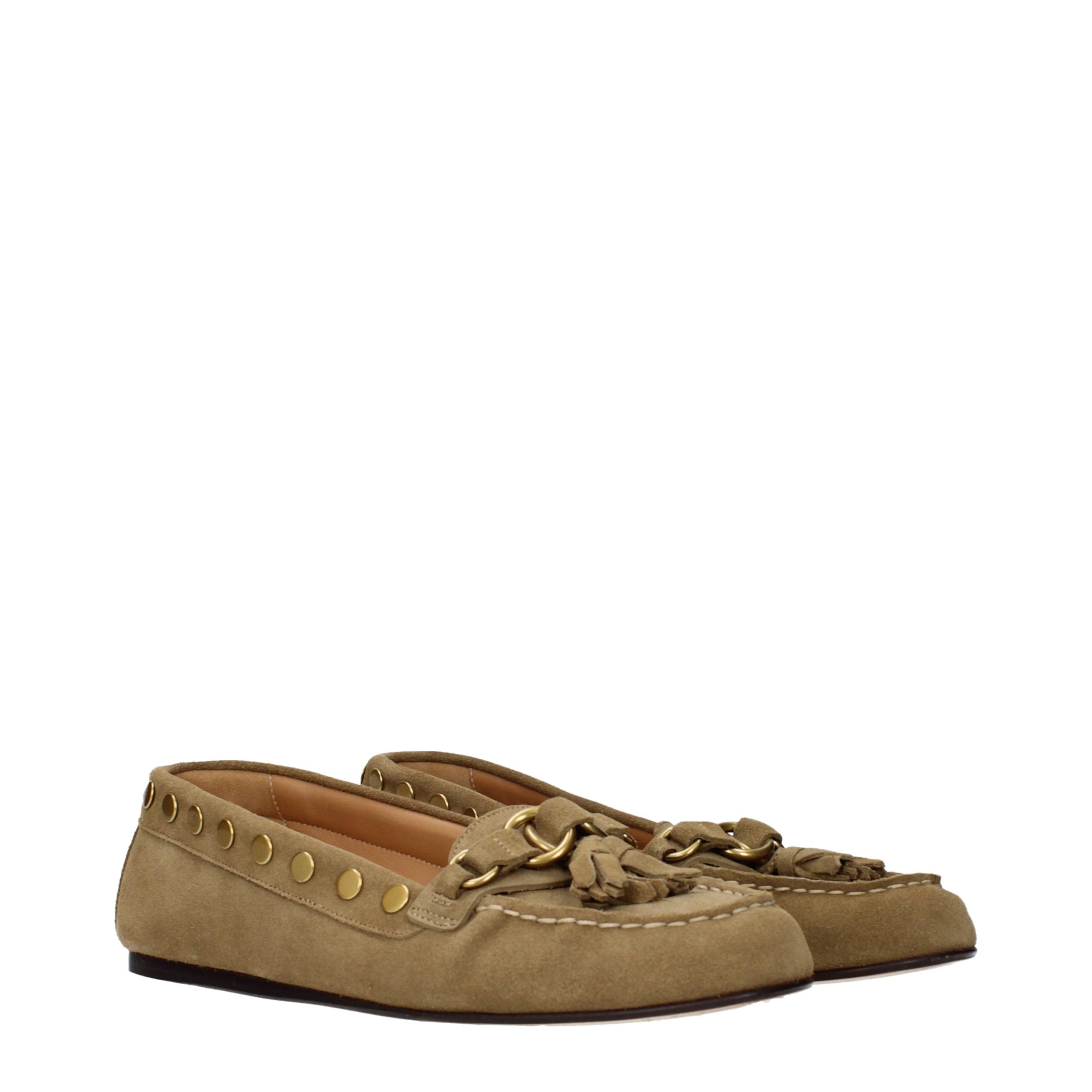 Isabel Marant Brown Leather Slip-On Women's Loafers