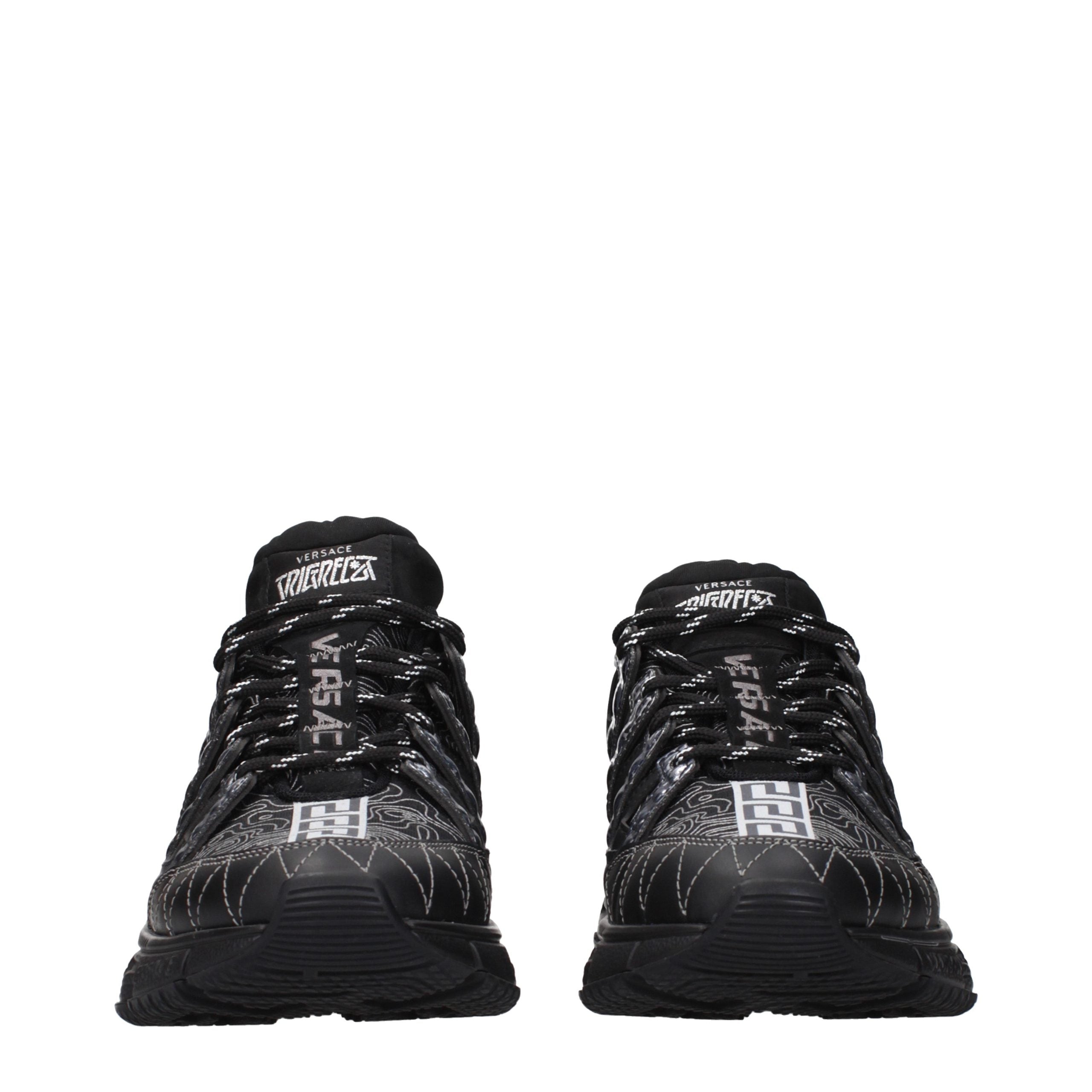 Versace Black Fabric Athletic Men's Sneakers