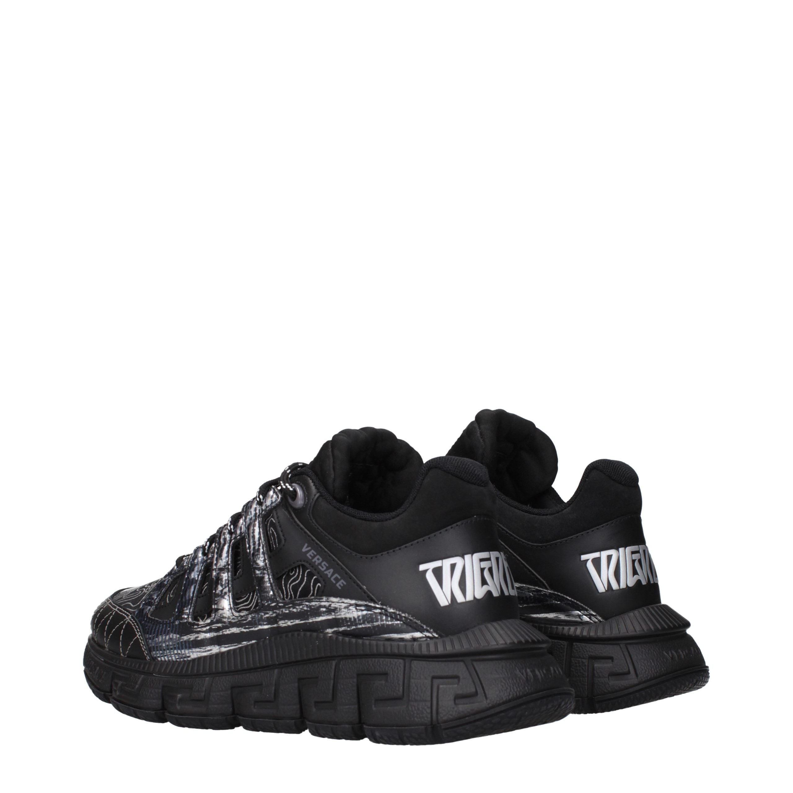 Versace Black Fabric Athletic Men's Sneakers
