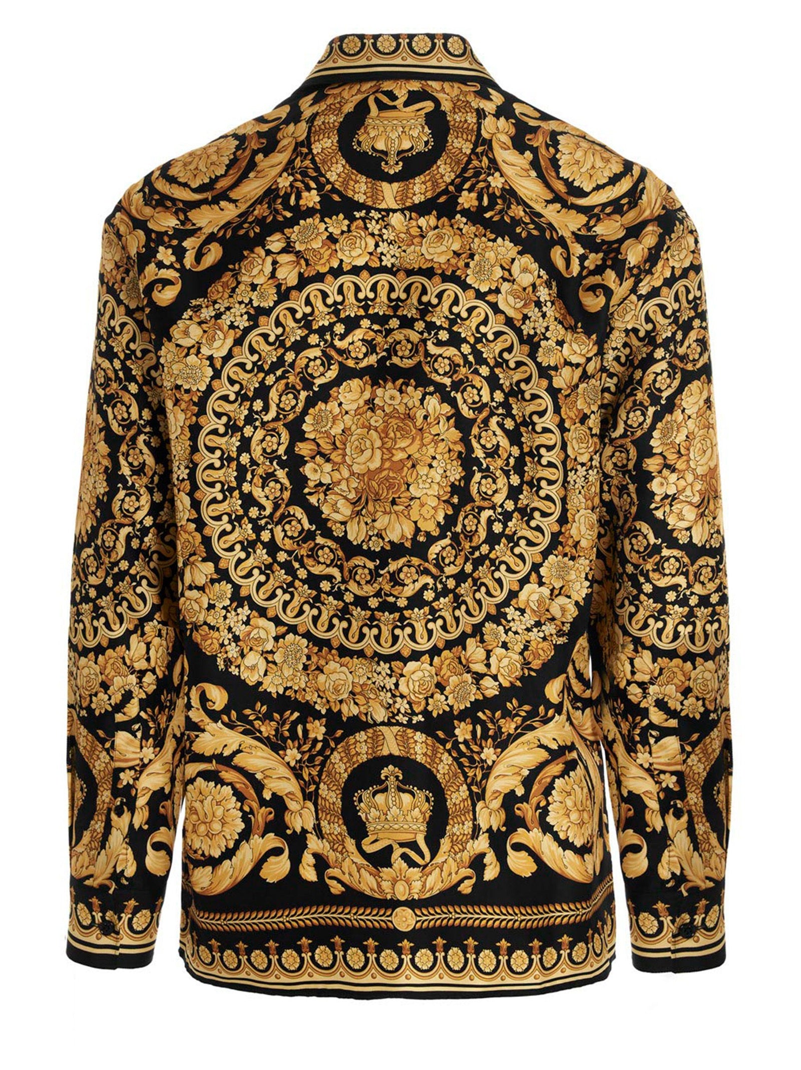 Versace Gold Silk Men's Blouse