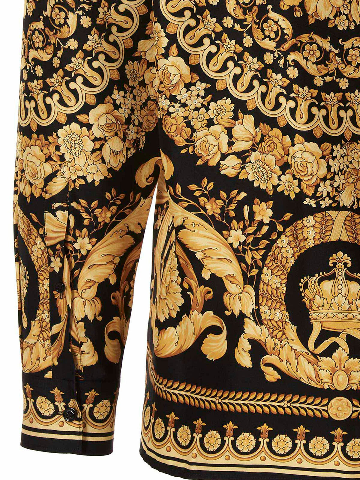 Versace Gold Silk Men's Blouse