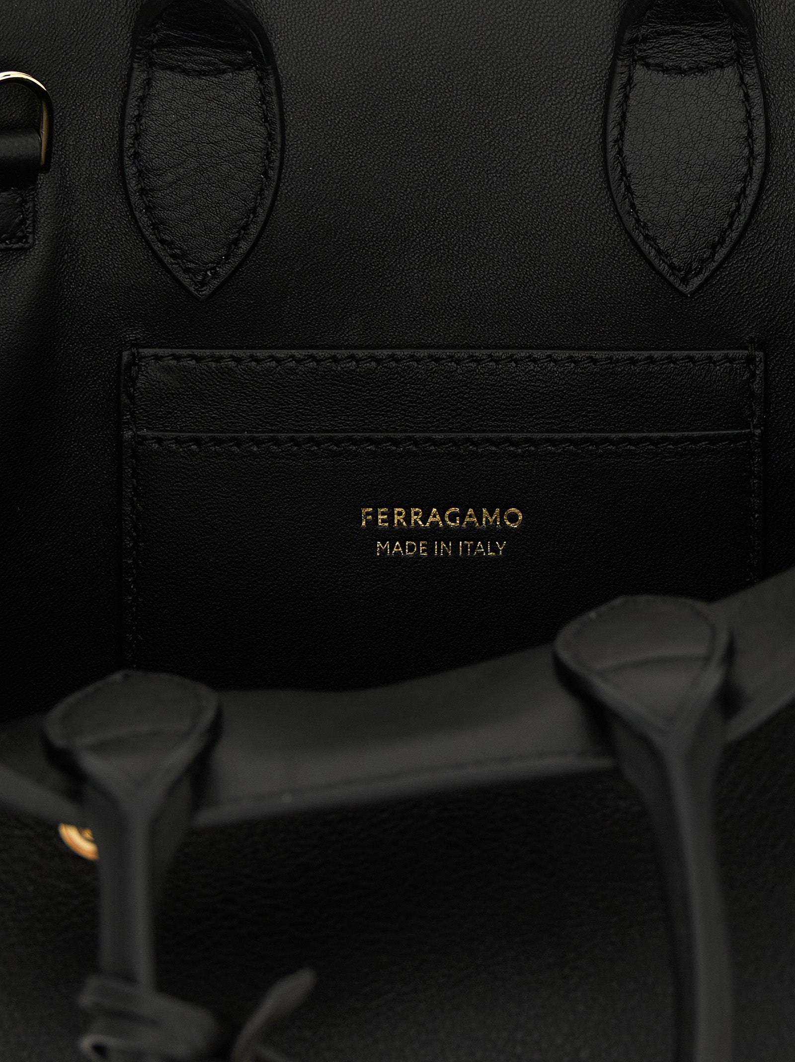 Ferragamo Black Calfskin Women's Handbag