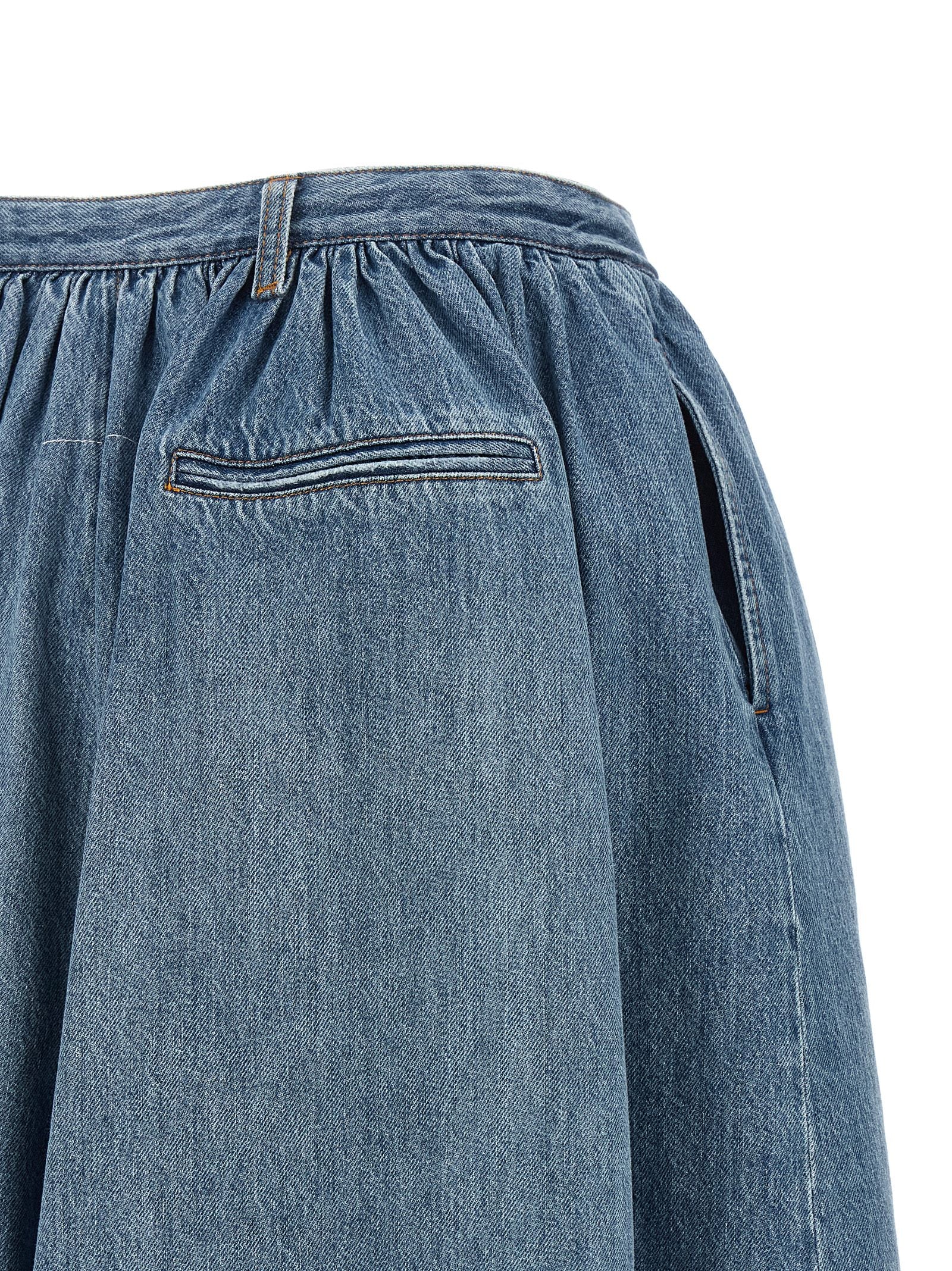 MM6 Maison Margiela Blue Cotton Bermuda Women's Shorts