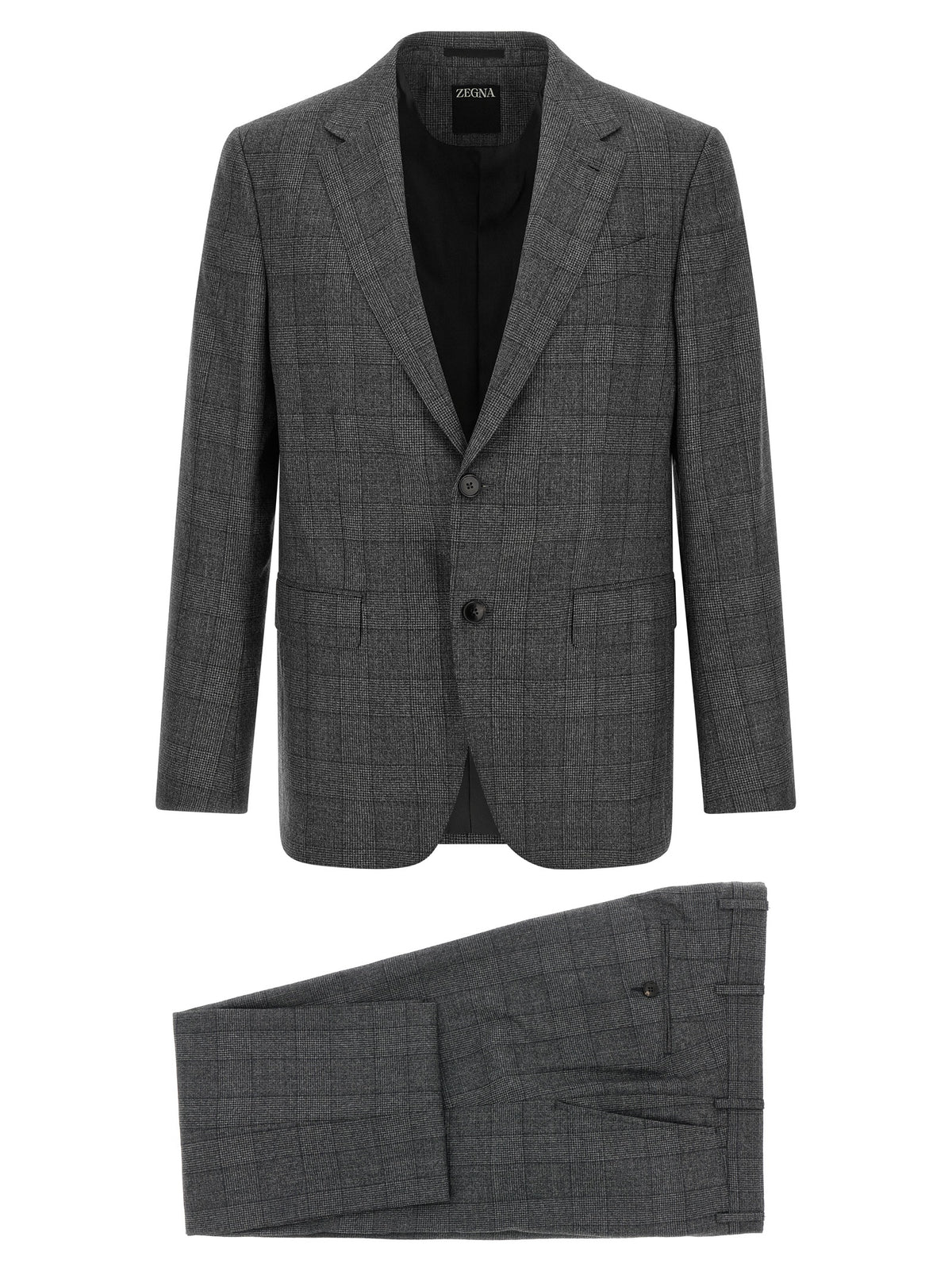 ZEGNA Gray Wool Two-Piece Men's Suit