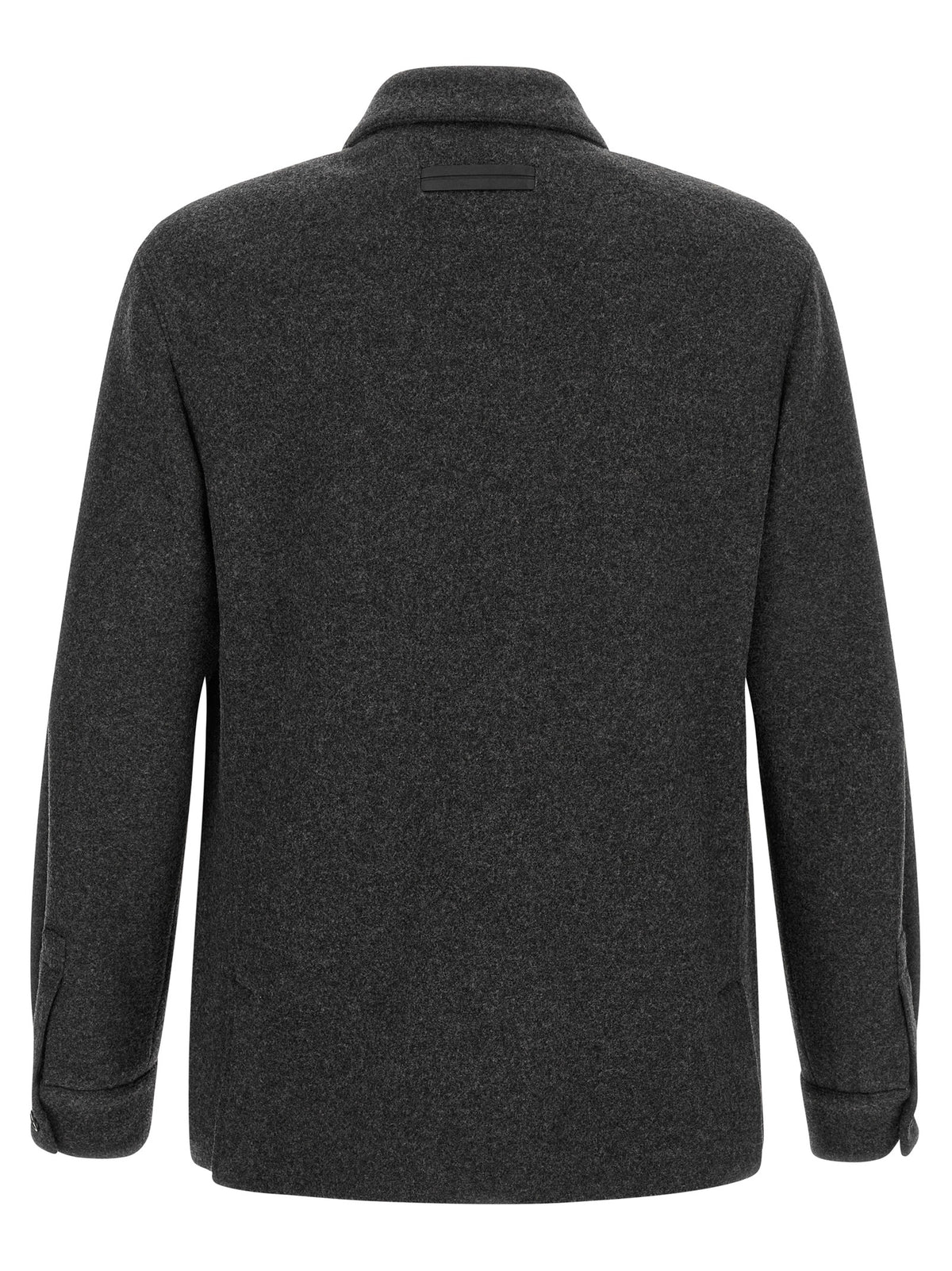 ZEGNA Gray Wool Men's Blouse
