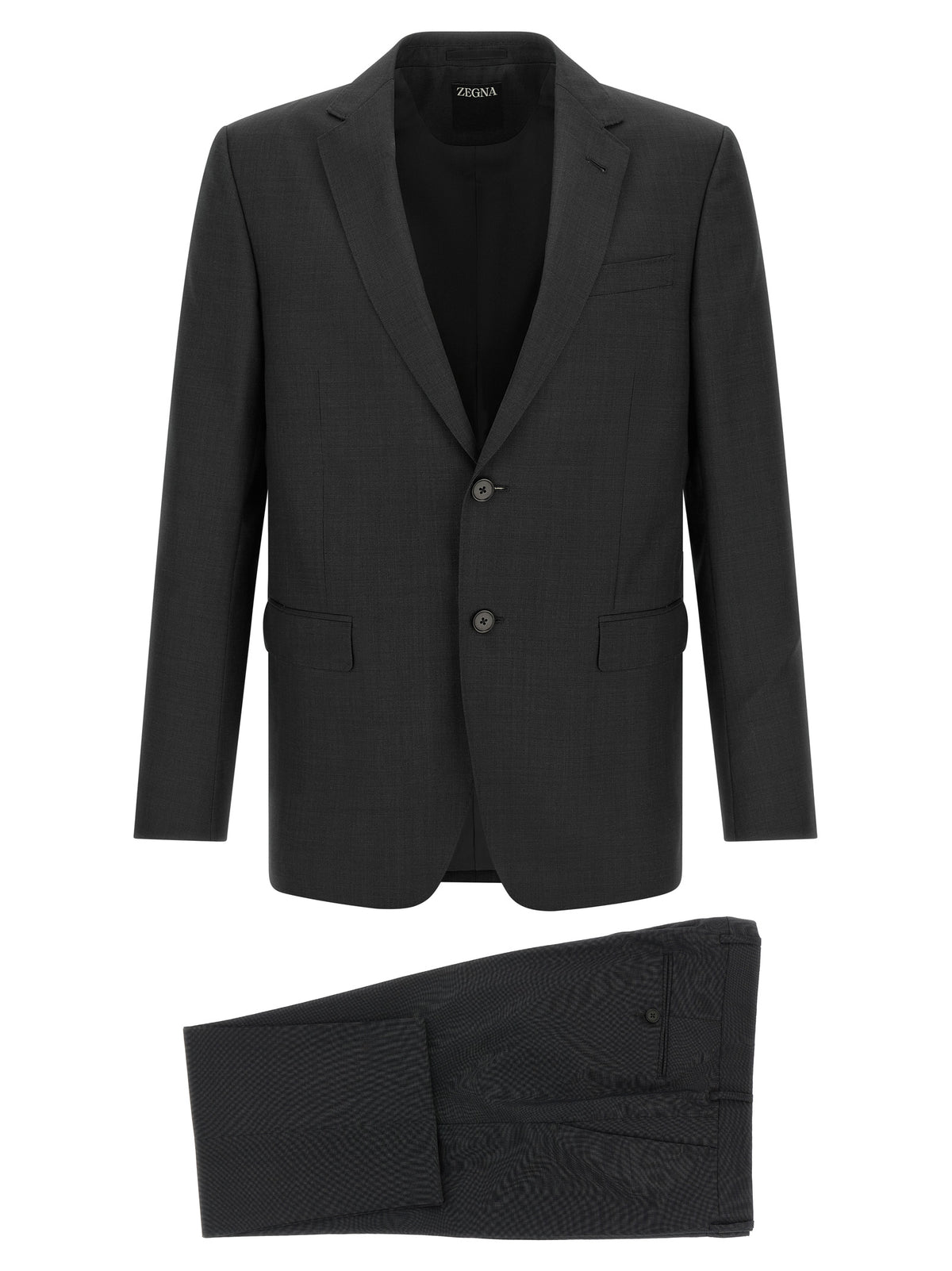 ZEGNA Gray Wool Two-Piece Men's Suit