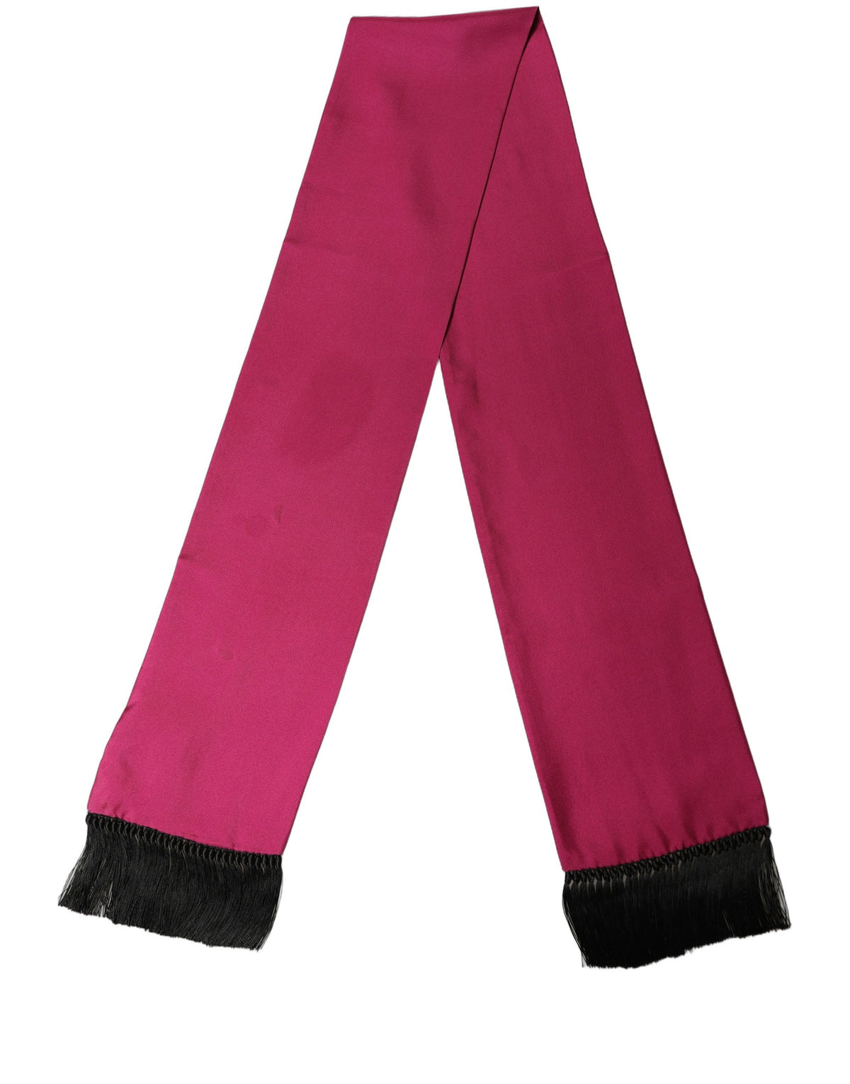 Dolce & Gabbana Men Burgundy Silk Fringed Lace Stole Men's Scarf (Pre-Owned)