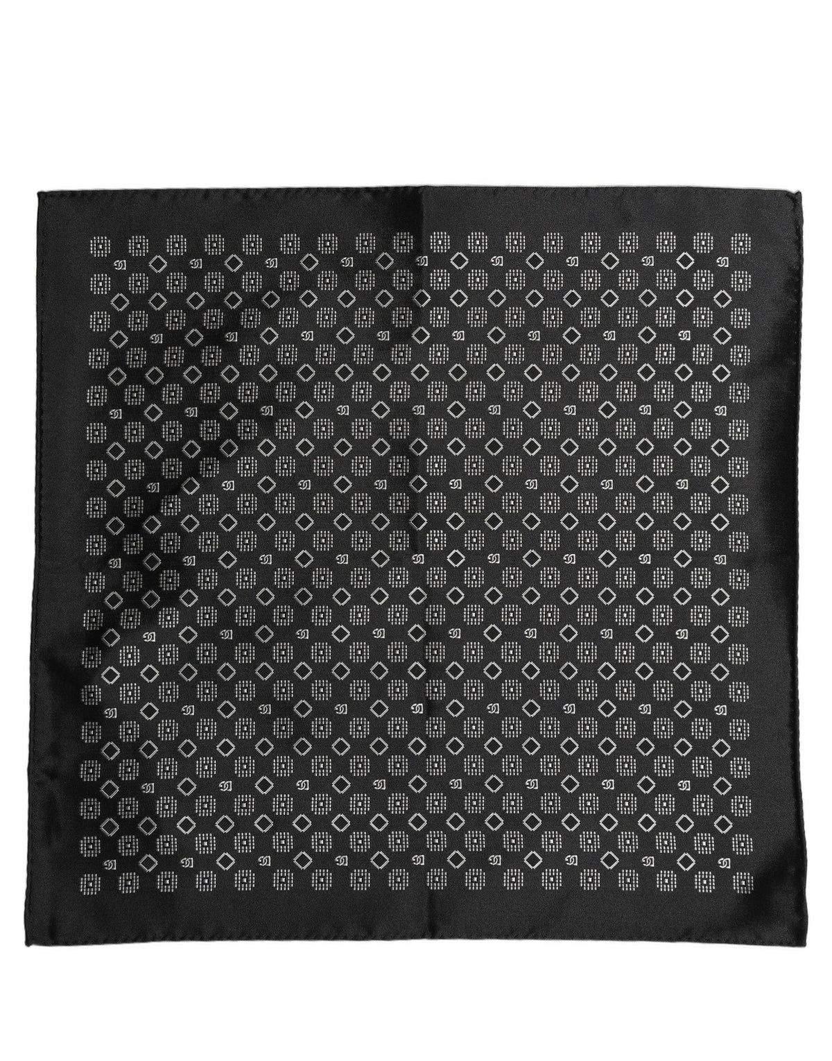 Dolce & Gabbana Black White Patterned Pocket Square Men's Scarf