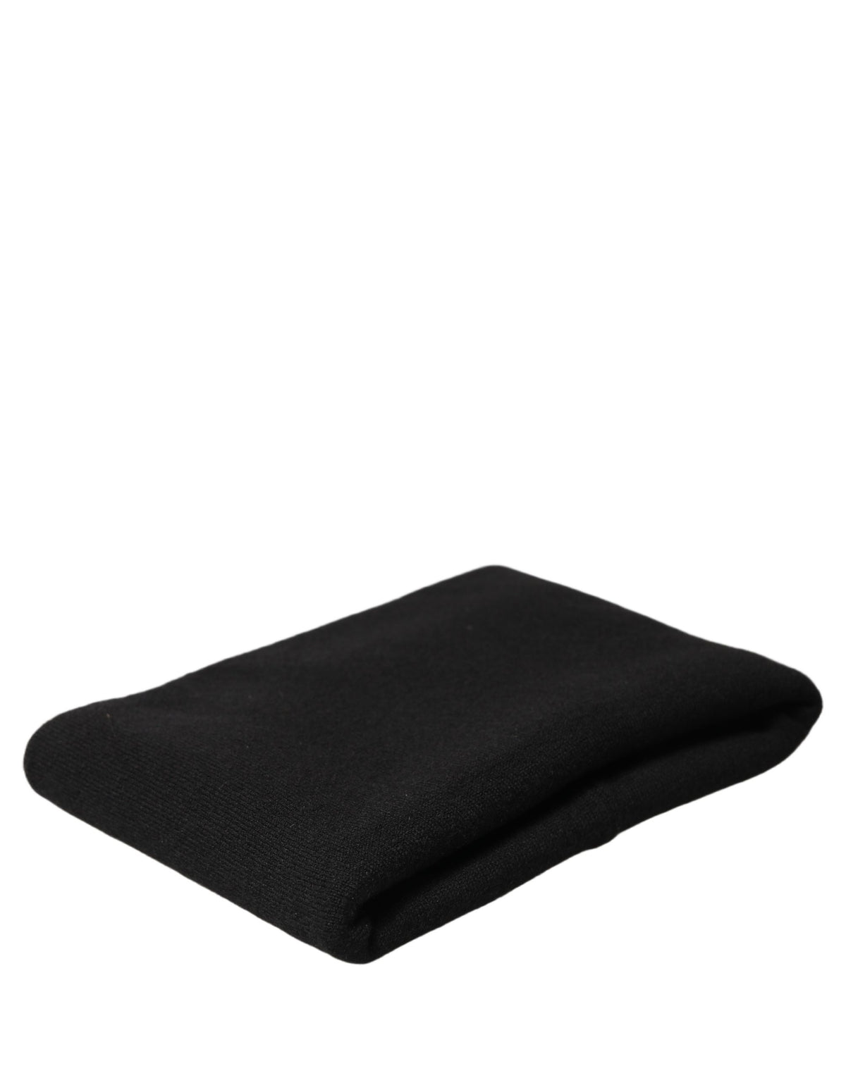 Dolce & Gabbana Men Black Cashmere Knitted Neck Warmer Men's Scarf
