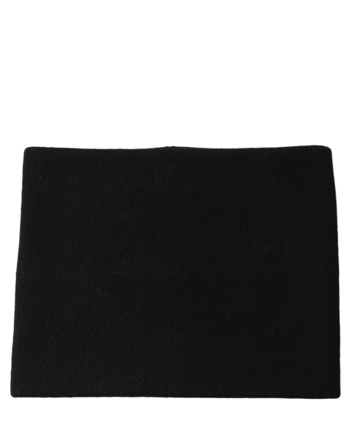 Dolce & Gabbana Men Black Cashmere Knitted Neck Warmer Men's Scarf