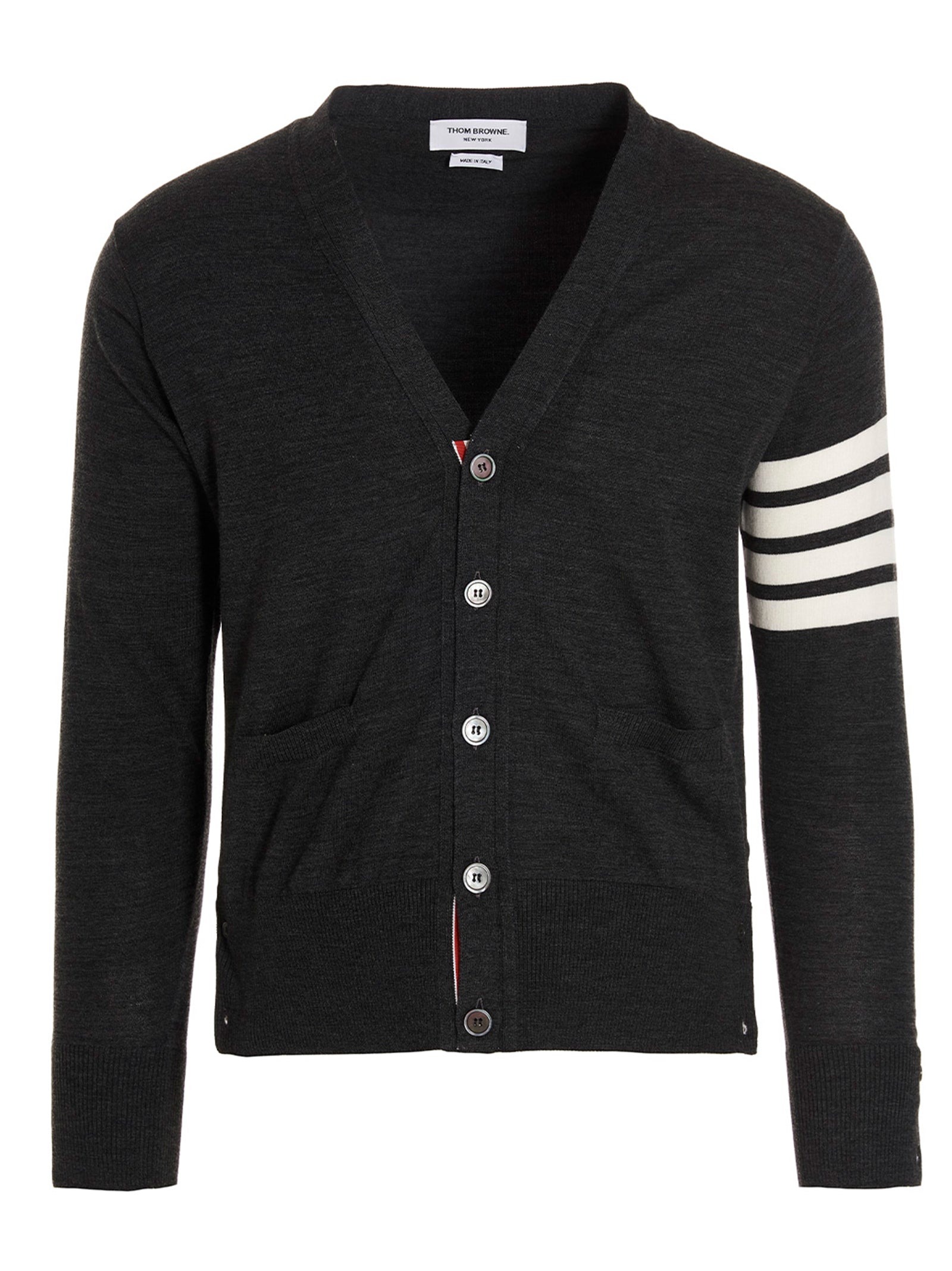 Thom Browne Gray Merino Wool Men's Cardigan