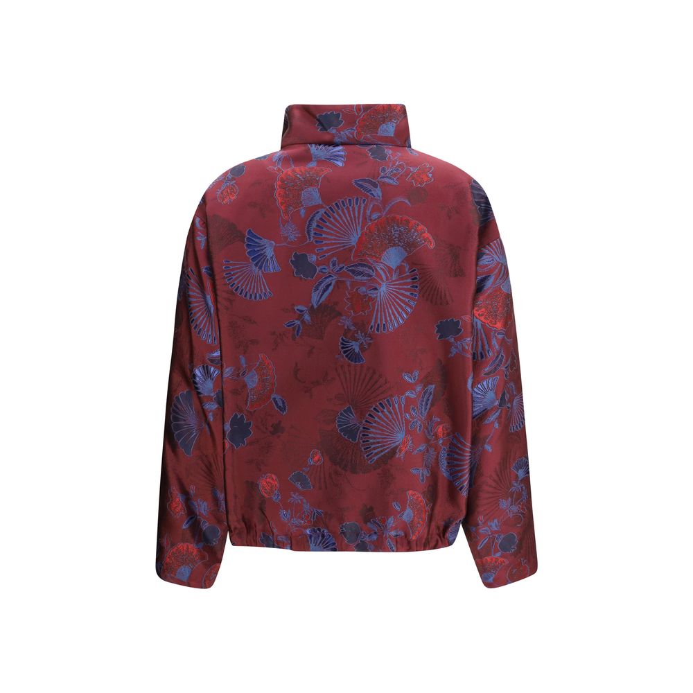 Giorgio Armani Bordeaux Polyester Full-Length Women's Jacket