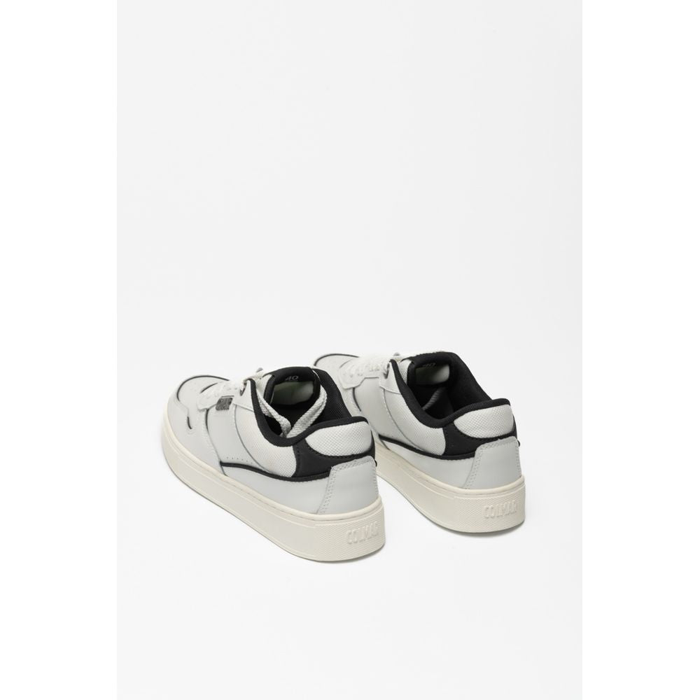 Colmar Black And White Leather Low Top Men's Sneakers