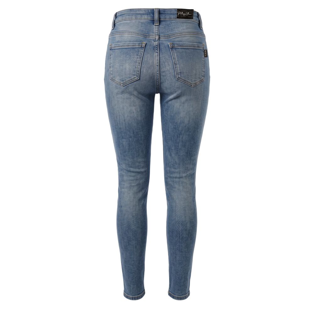 Philipp Plein Blue Cotton Women Women's Jean