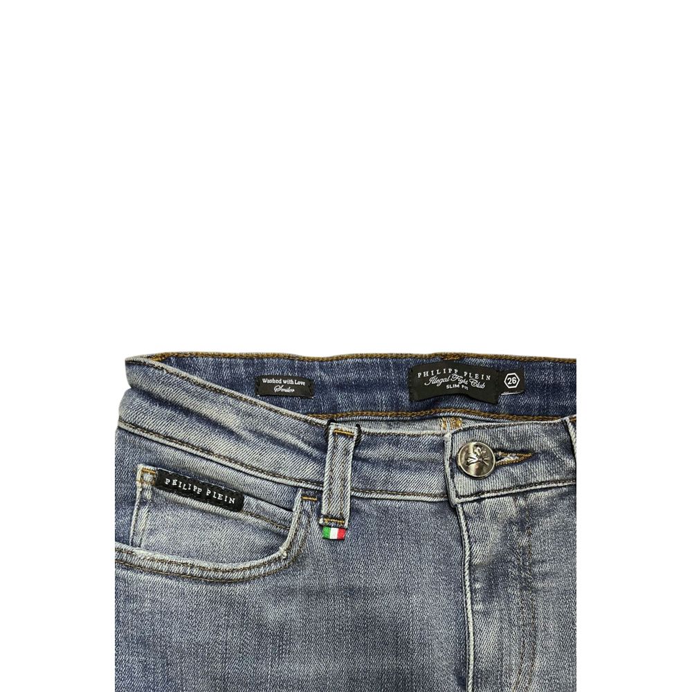 Philipp Plein Blue Cotton Women Women's Jean