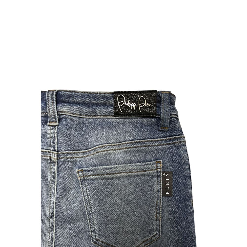 Philipp Plein Blue Cotton Women Women's Jean
