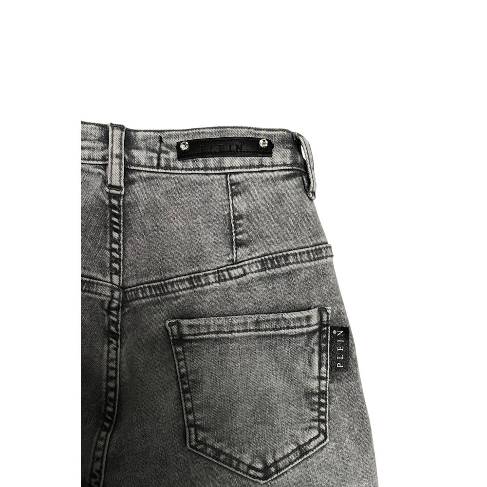 Philipp Plein Grey Cotton Women Women's Pants