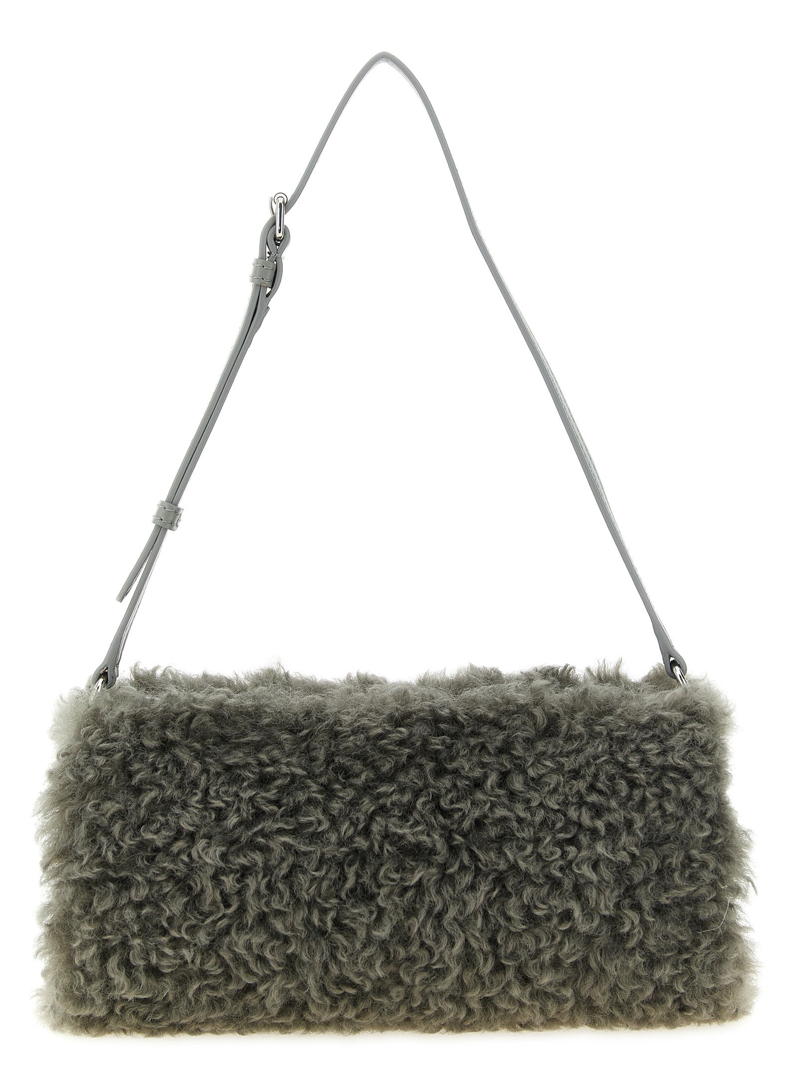 Stella McCartney Gray Polyester Clutch Women's Bag