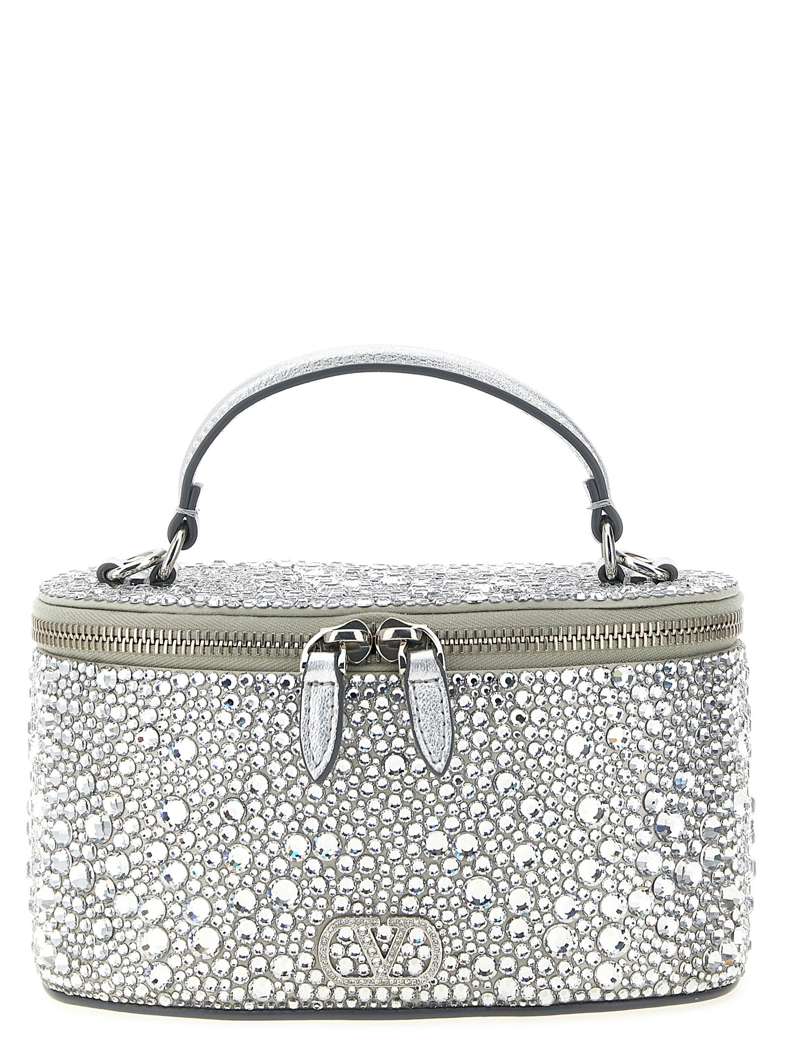 Valentino Garavani Silver Viscose Women's Handbag